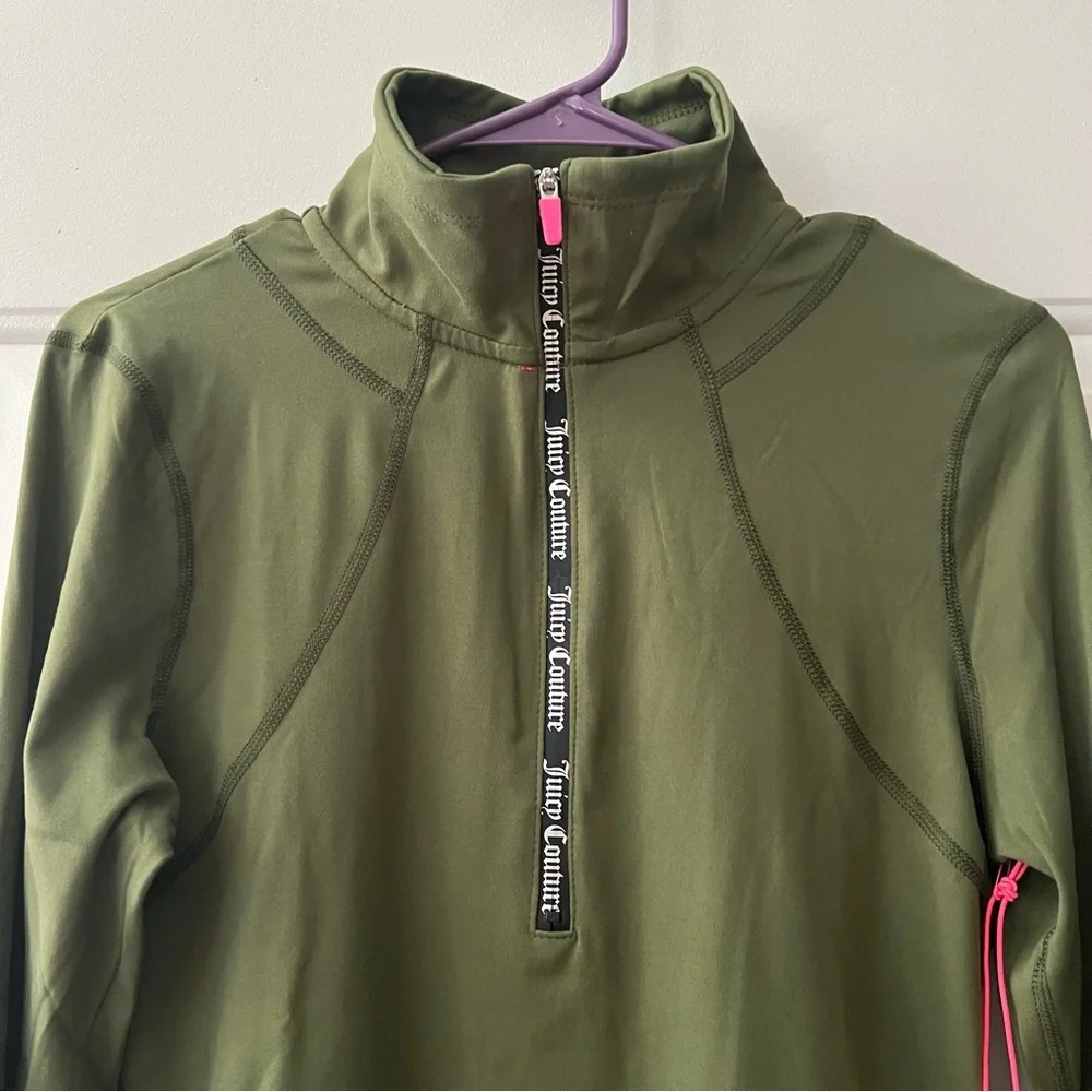 NWT Juicy Couture Women’s Logo Half Zip Run Top - Picture 6 of 7